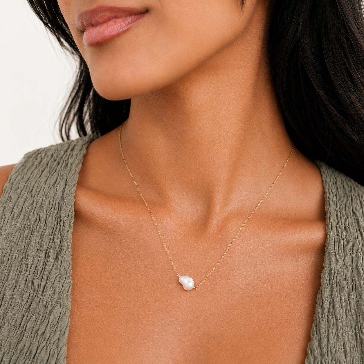 Chloe - Keshi Pearl Choker 14K Gold Filled