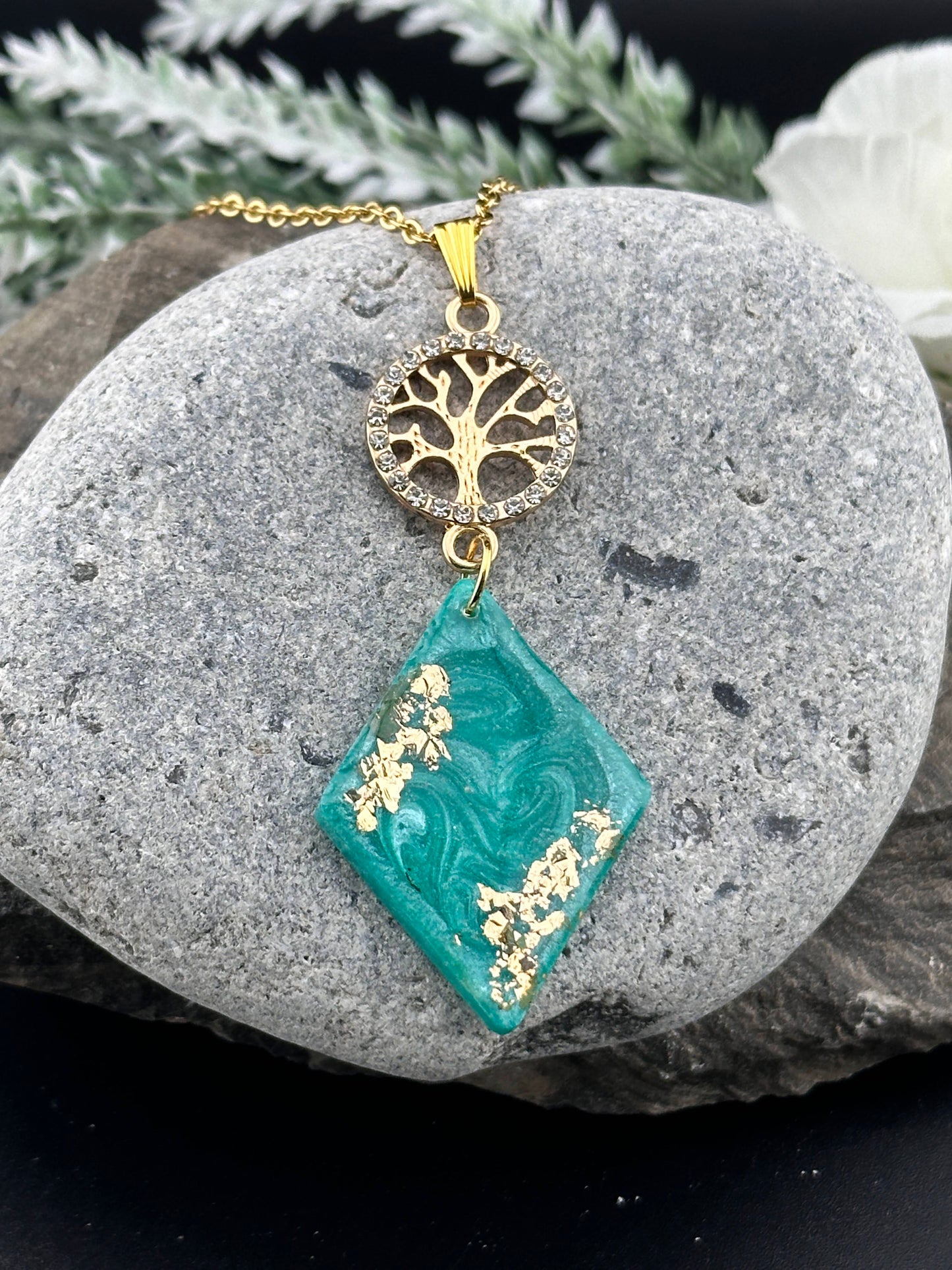 Turquoise Tree of Life Necklace
