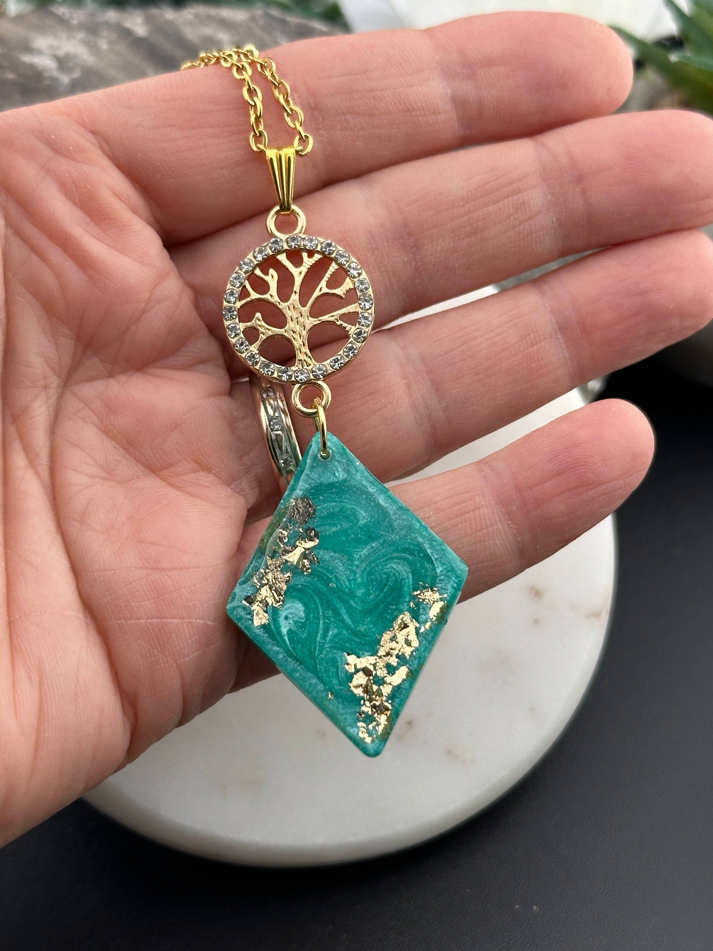 Turquoise Tree of Life Necklace