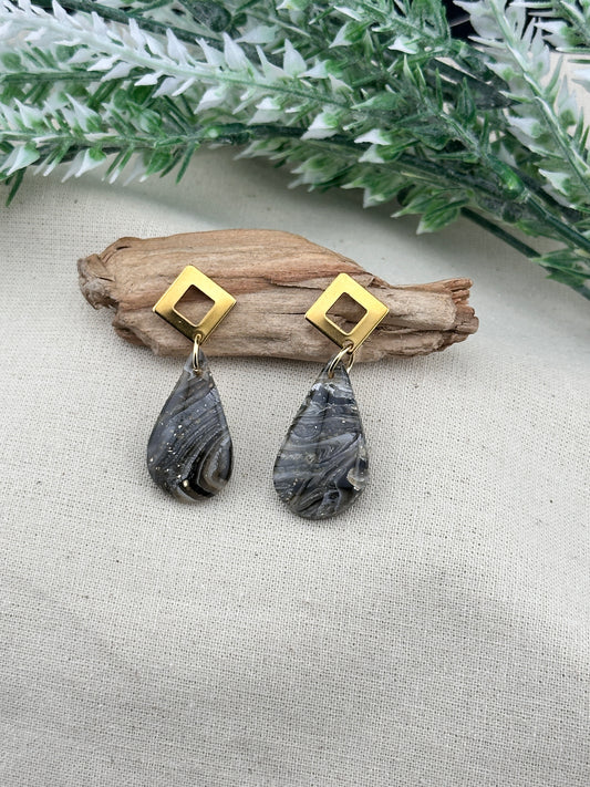Crazy Lace Faux Agate Earrings
