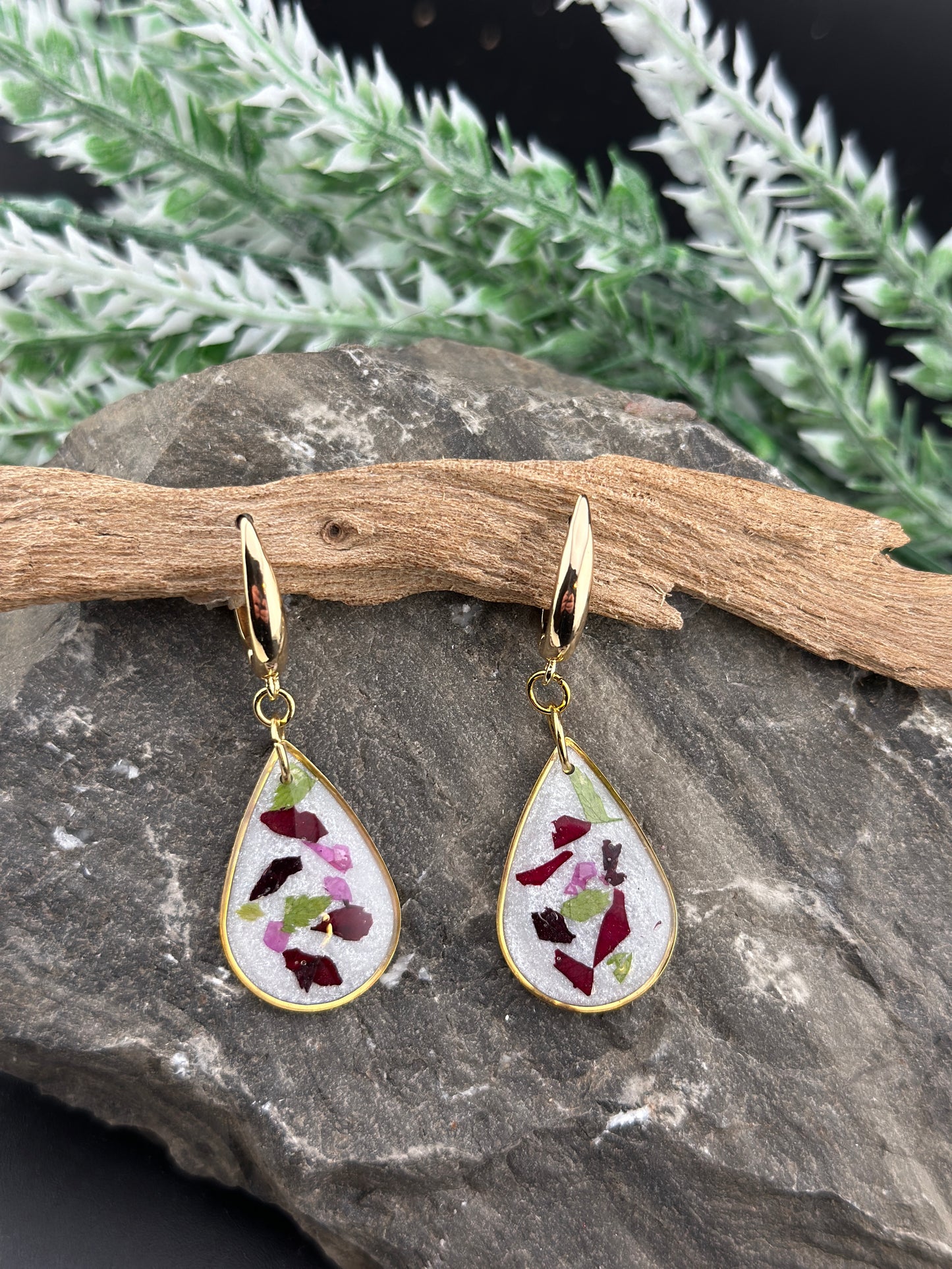 Petals of Home – Rose Garden Teardrop Earrings