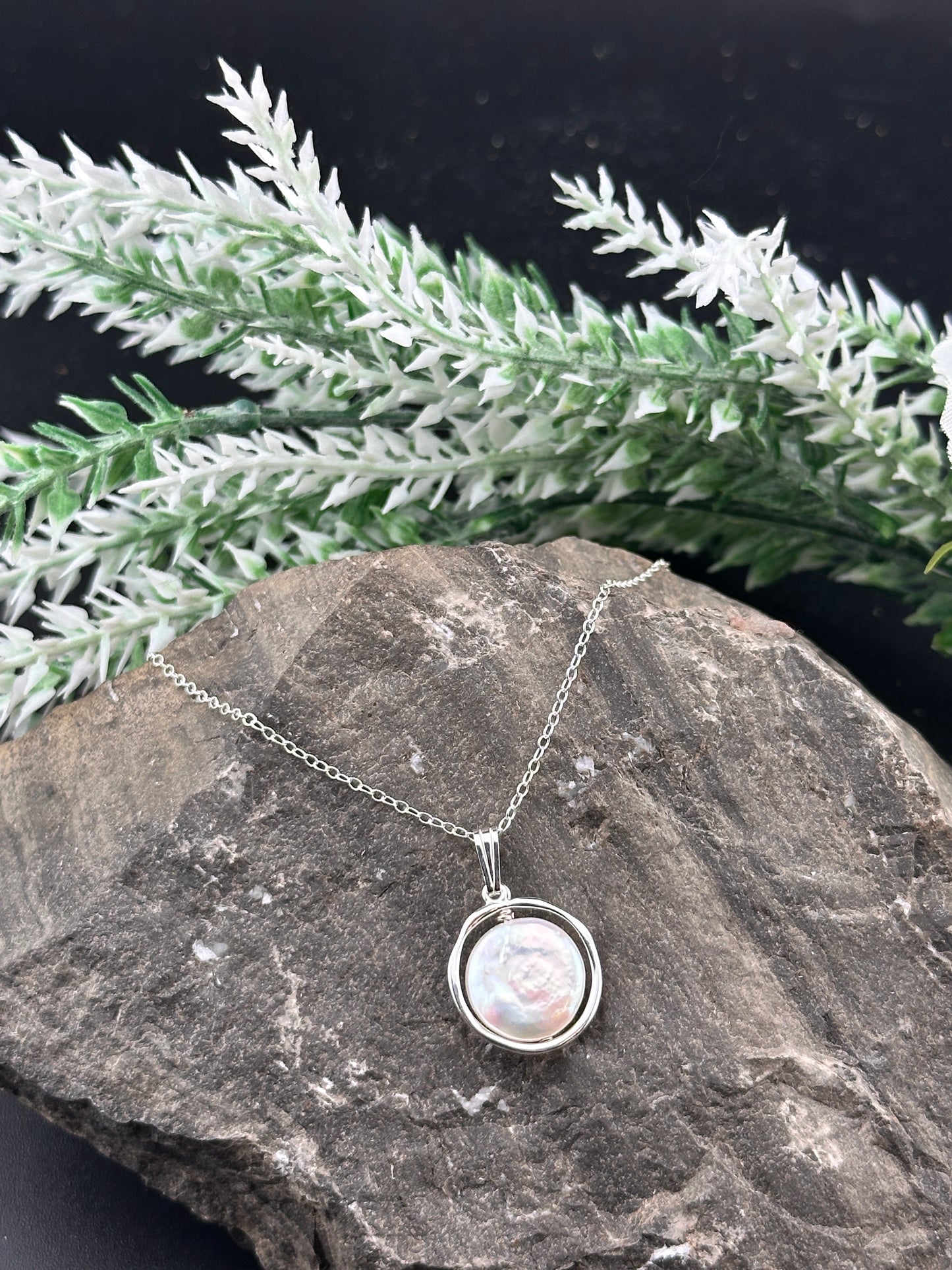 Baroque Pearl Pendant Necklace in Sterling Silver – Natural Grace