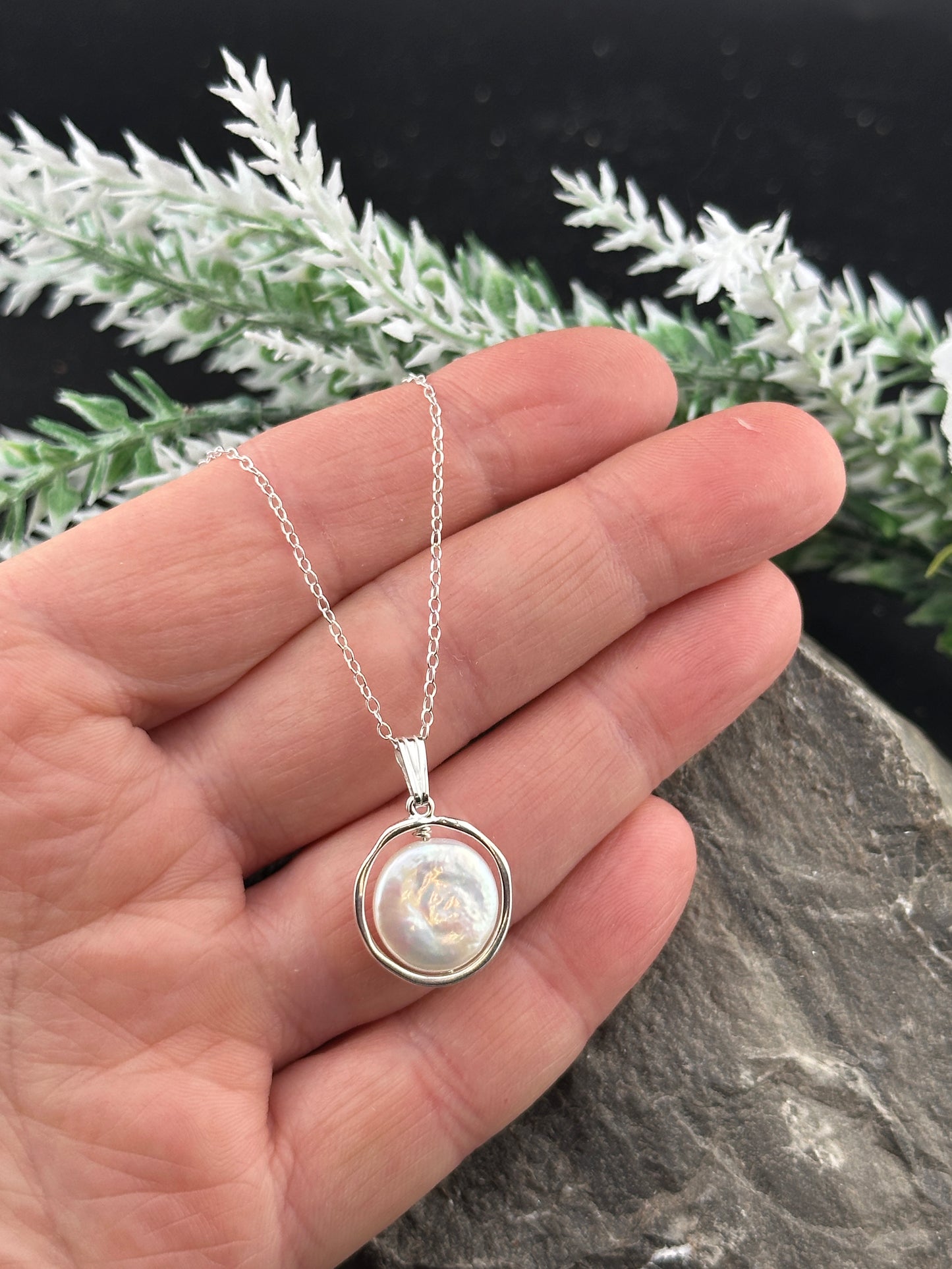 Baroque Pearl Pendant Necklace in Sterling Silver – Natural Grace