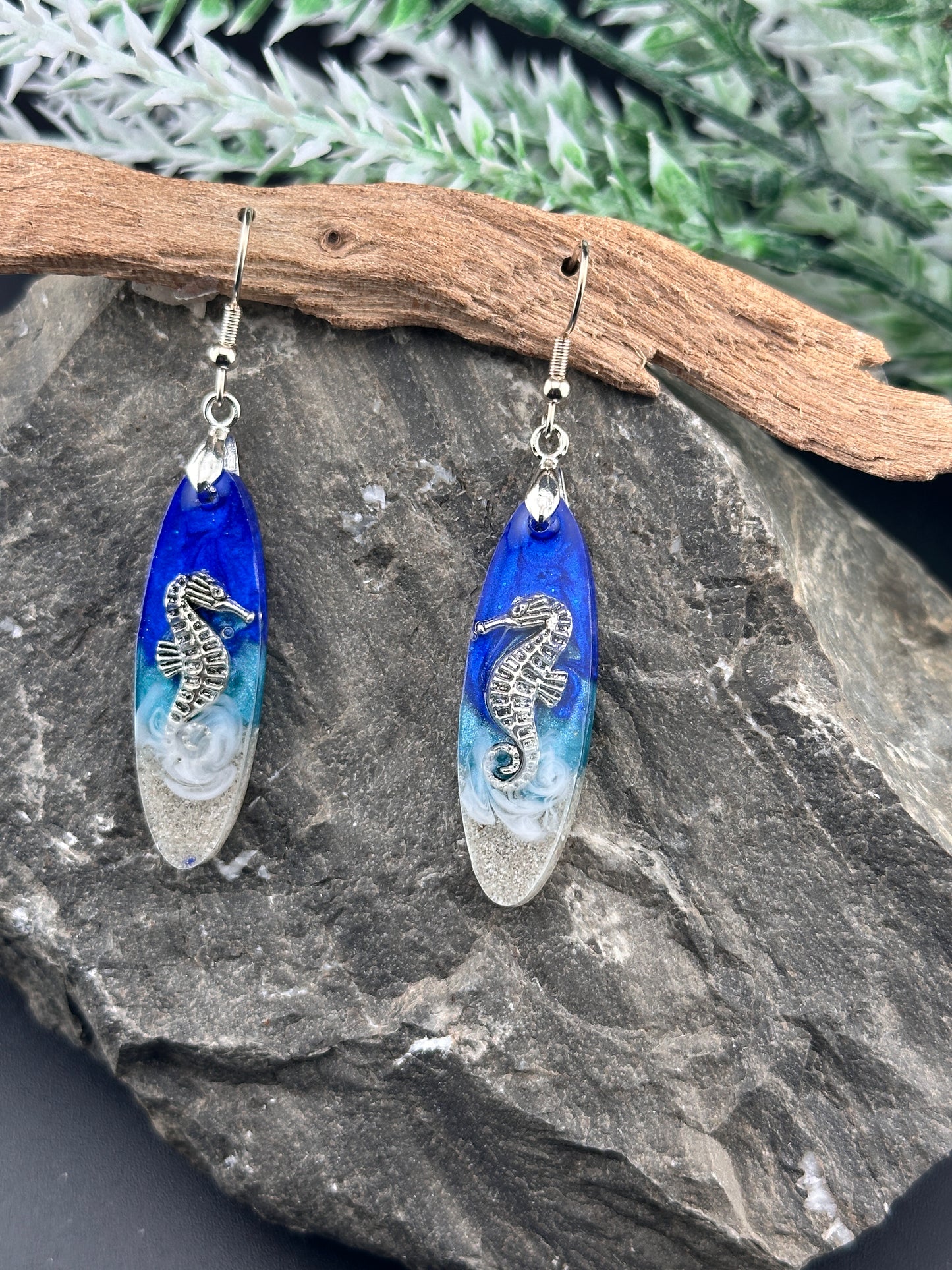 Ocean Wave Earrings - Sand from Spain