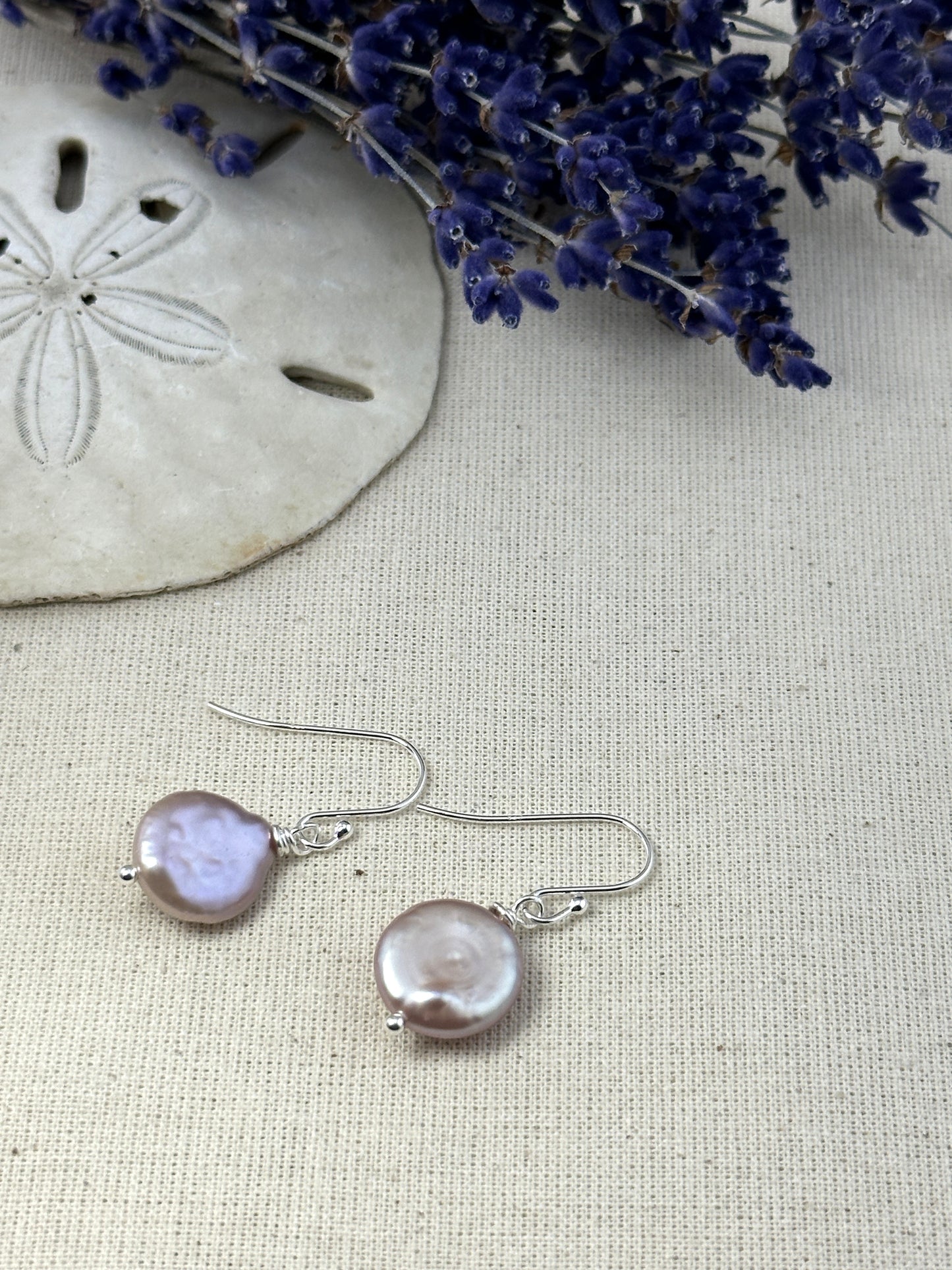 Lavender Glow Baroque Pearl Earrings – 925 Sterling Silver