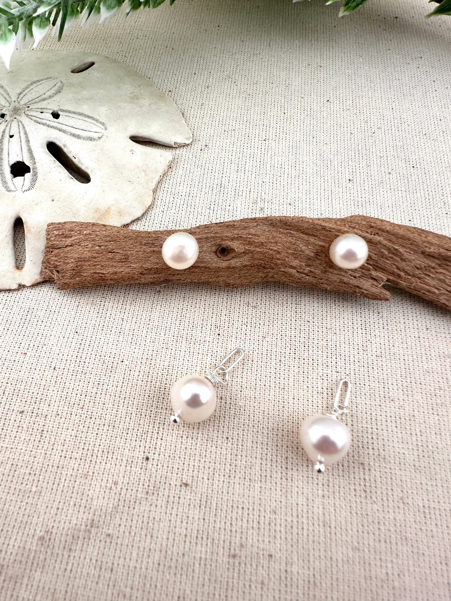 Pearl Duo Elegance – Convertible Stud-to-Dangle Earrings
