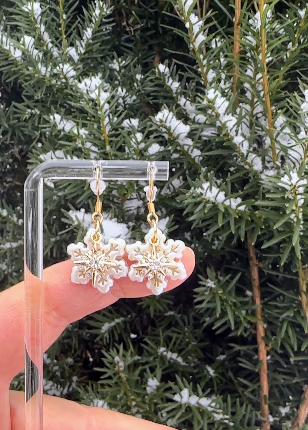 Frosty Sparkle Snowflake Earrings
