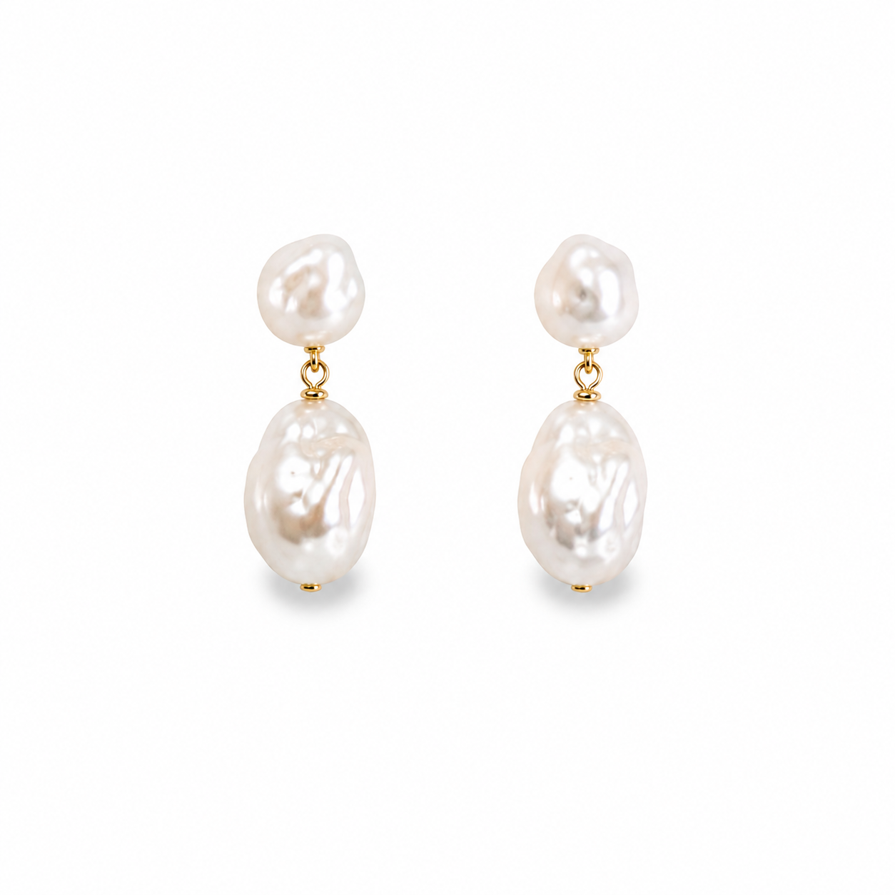Chloe - Convertible Duo Keshi Pearl 14K Gold Filled Earrings