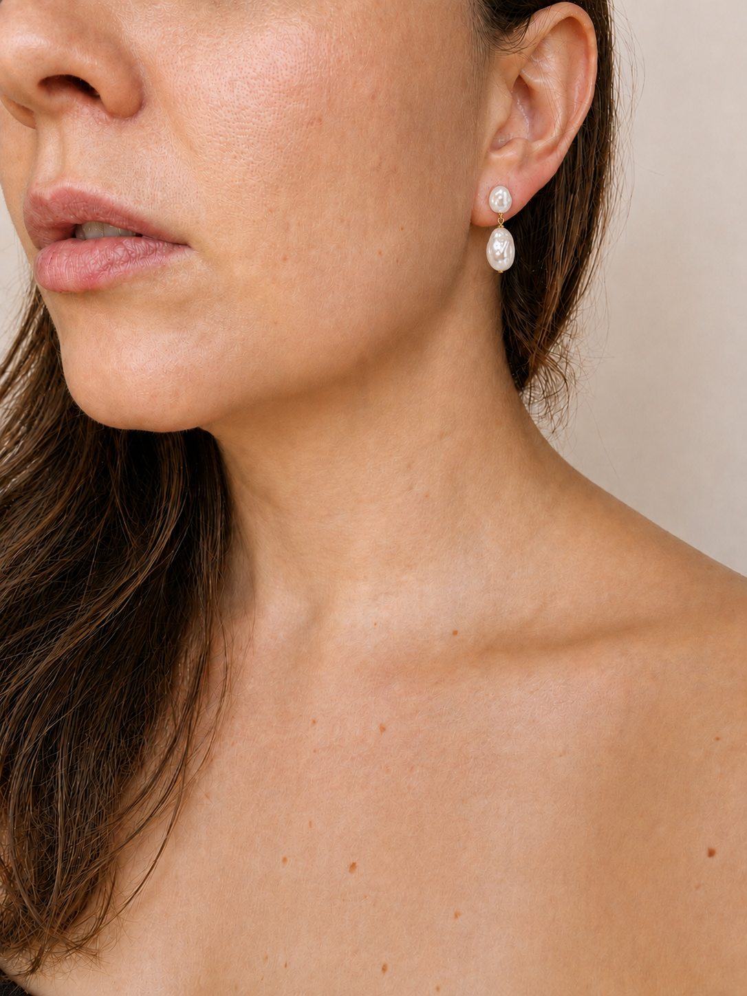 Chloe - Convertible Duo Keshi Pearl 14K Gold Filled Earrings