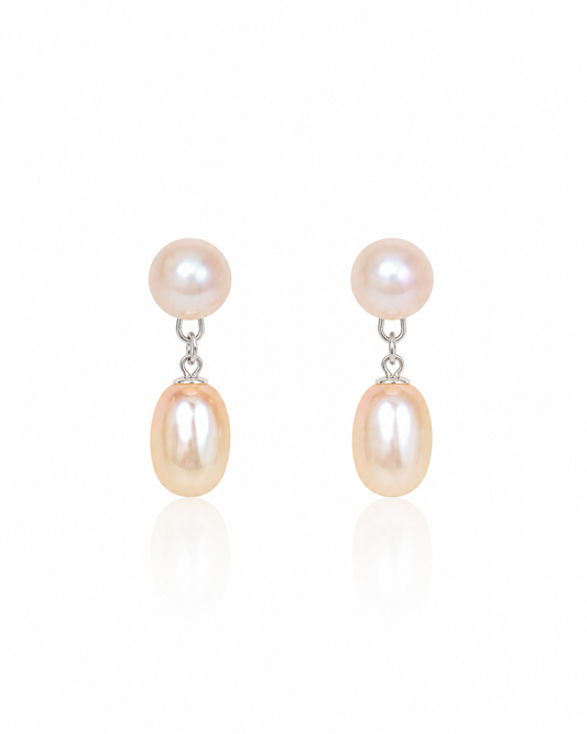 Clara - Convertible Duo Pearl Earrings