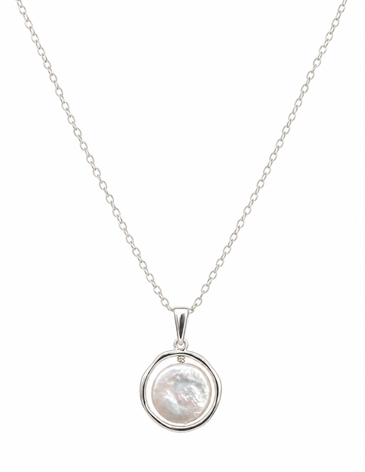 Sira - Pearl Necklace in Sterling Silver