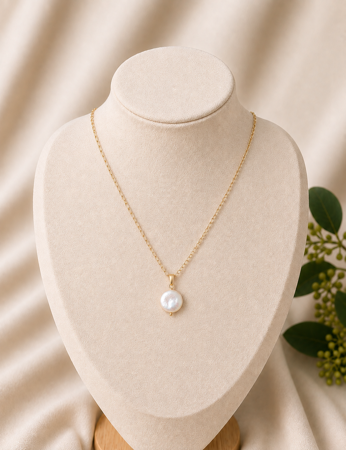 Lumi -  Baroque Pearl Pendant Necklace in Gold