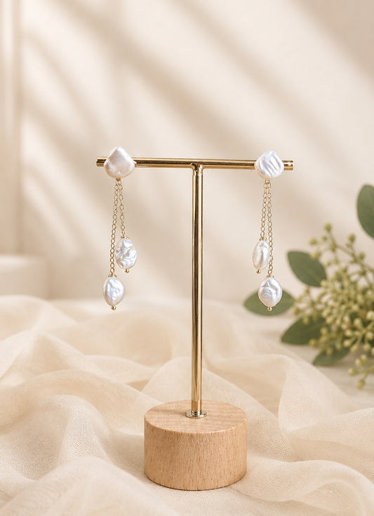 Elena - Keshi Pearl Convertible Earrings