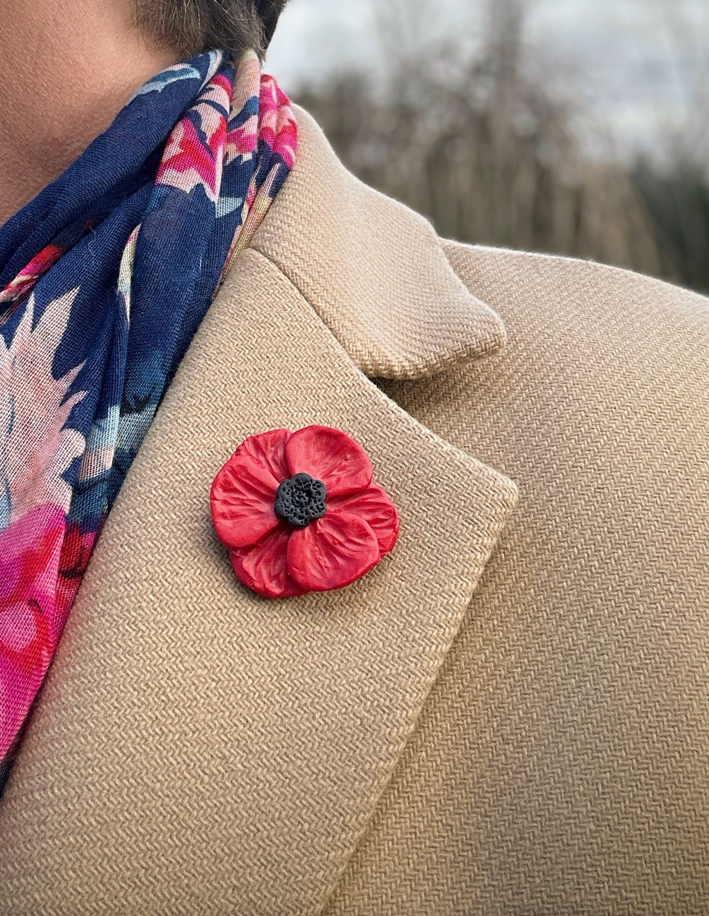 Red Poppy Pin - a Touch of Remembrance