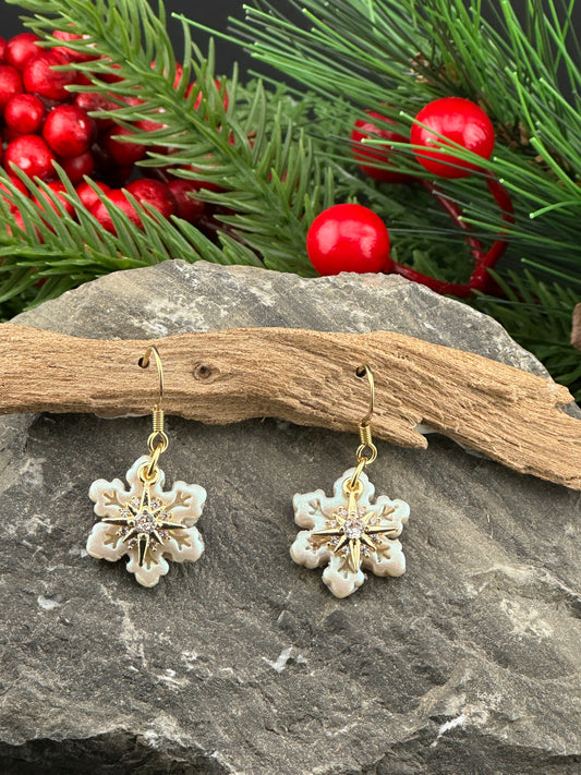 Frosty Sparkle Snowflake Earrings