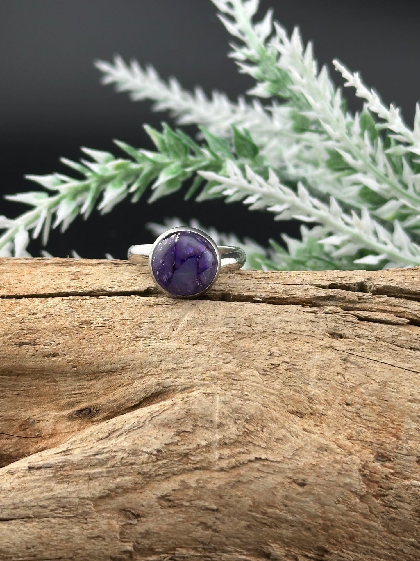 Amethyst Inspired Adjustable Ring