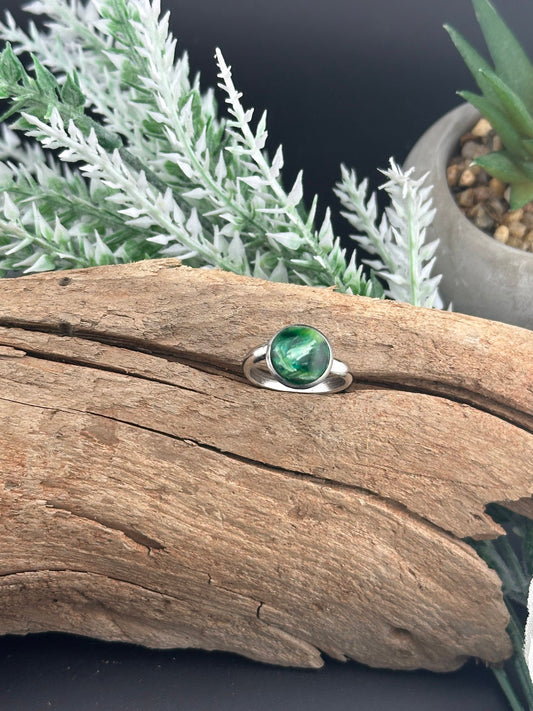 Emerald Inspired Adjustable Ring