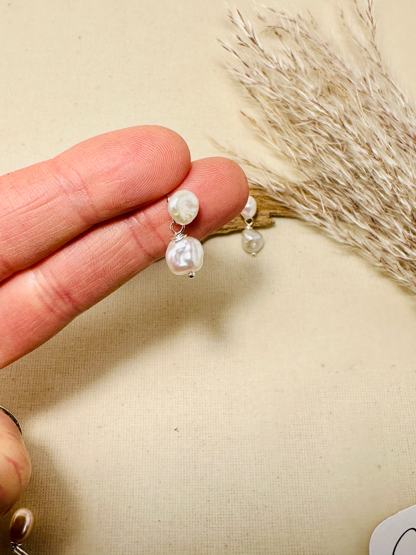 Chloe - Convertible Duo Keshi Pearl Earrings