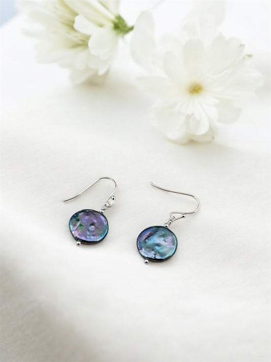 Tara - Black Baroque Pearl Earrings